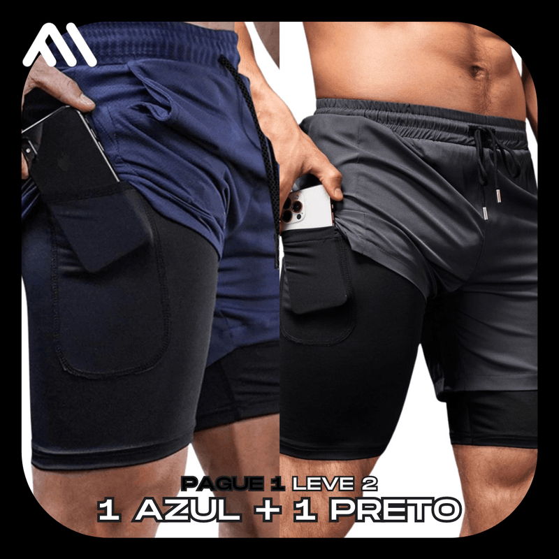 Shorts Comfort-Fit de Compressão - COMPRE 1 LEVE 2 + Brinde ☑️