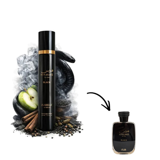 BODY SPLASH HAWAS BLACK FOR HIM ISABELLE LA BELLE - 300ML
