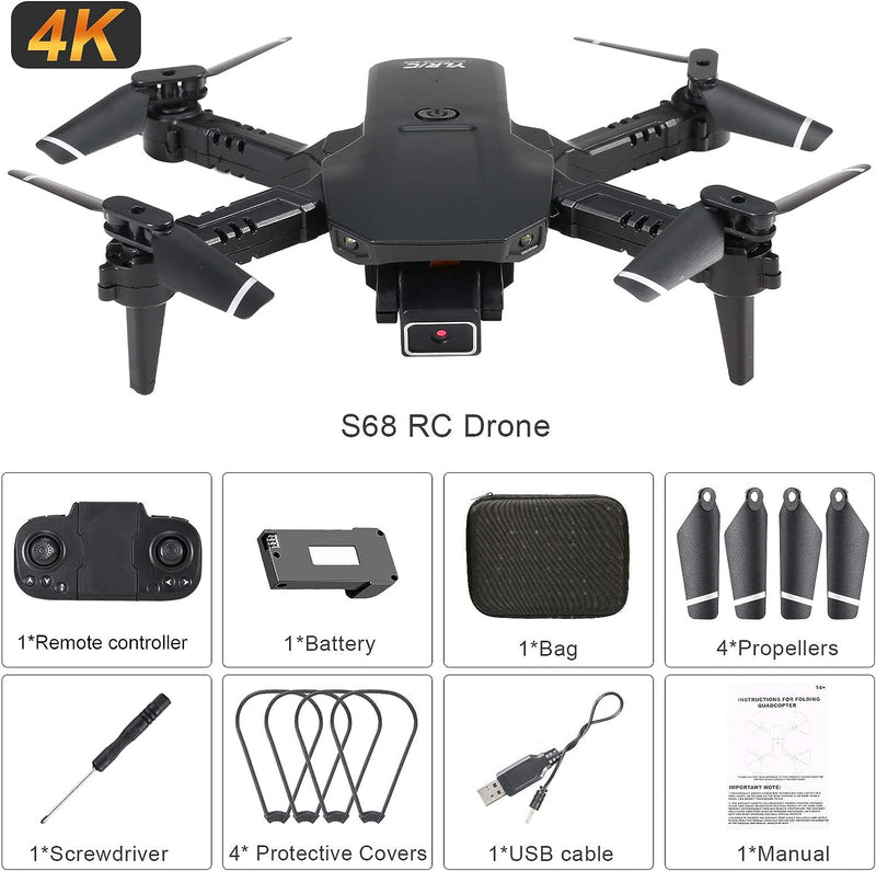 Drone S68 RC Staright com Câmera 4K e Wifi FPV