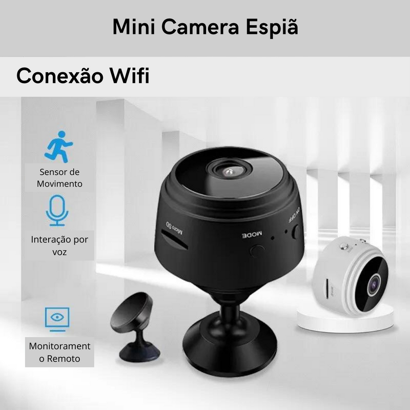 Mini Camera Segurança e Monitoramento - Wifi