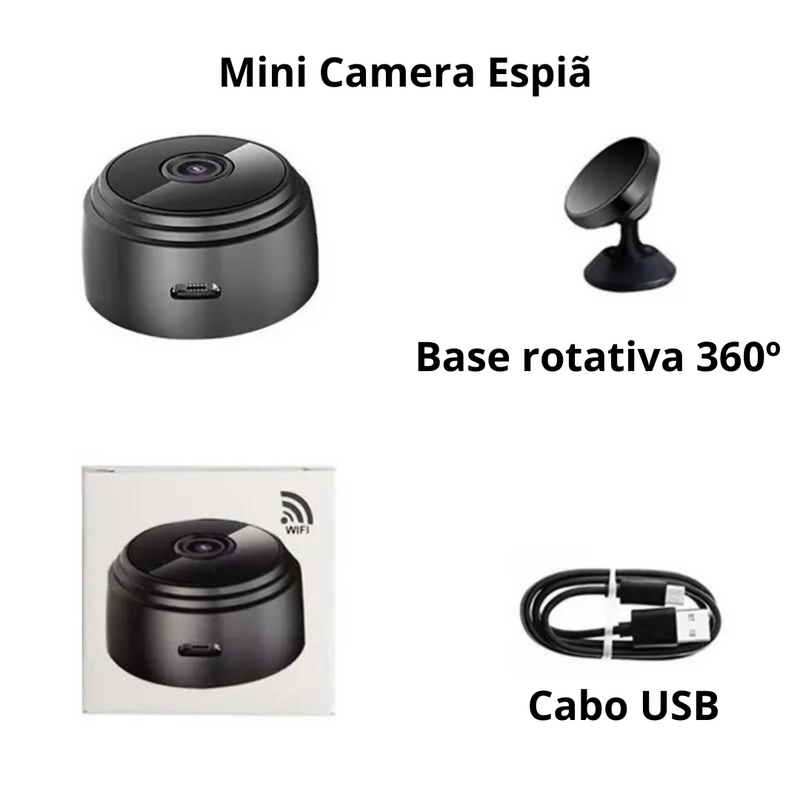 Mini Camera Segurança e Monitoramento - Wifi