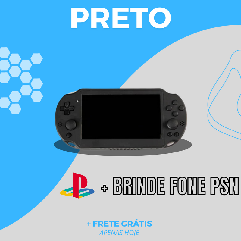 PS2 PORTÁTIL HD + FONE PSN E  PEN DRIVE COM 1000 JOGOS DE BRINDE!