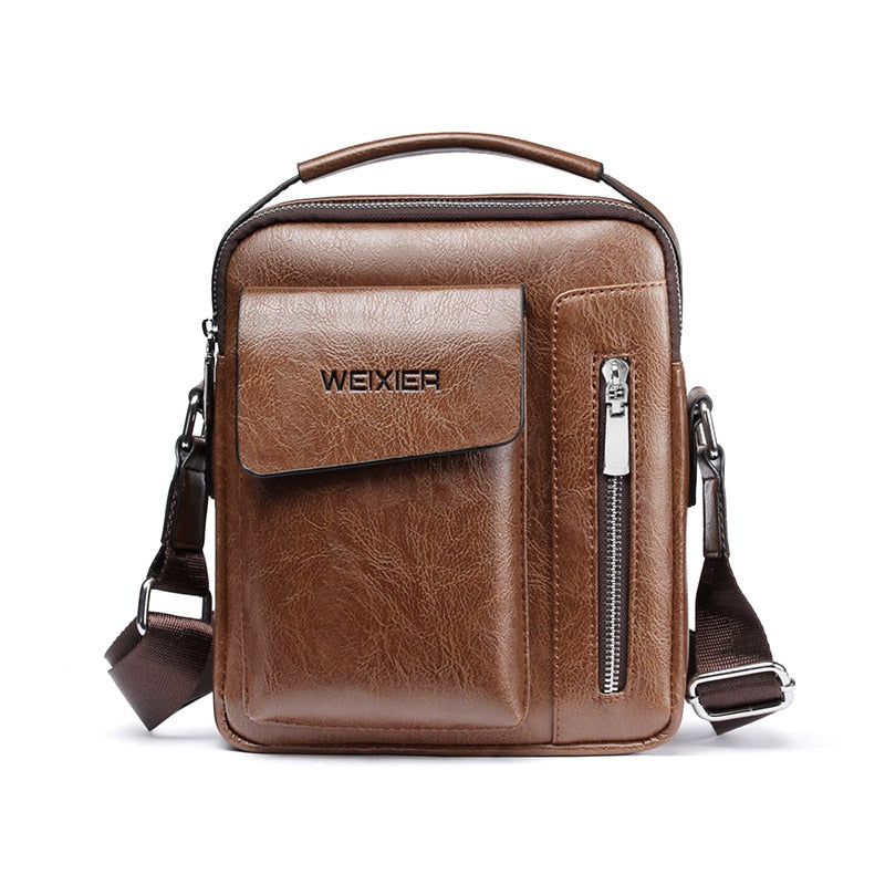 Bolsa de Couro Masculina de Ombro - Frete Grátis