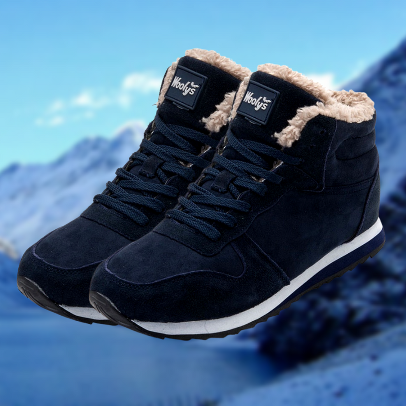 Bota Lã Natural de Carneiro Couro Legitimo