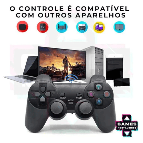 Video Game Pen Retrô ORIGINAL 10.000 Jogos 4K + 2 Controles